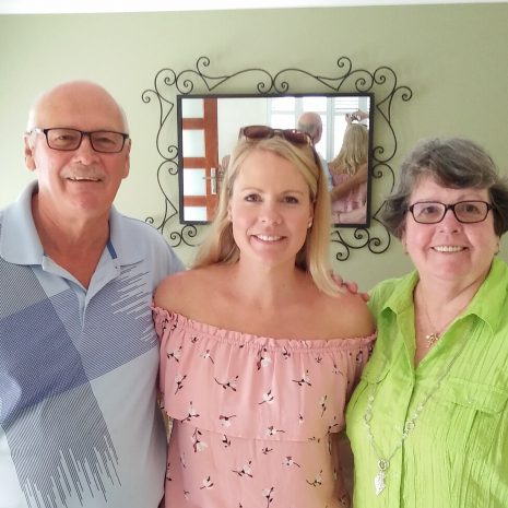 Find Cancer Early Champion Jeff Mould with Shannon and Annette Mould